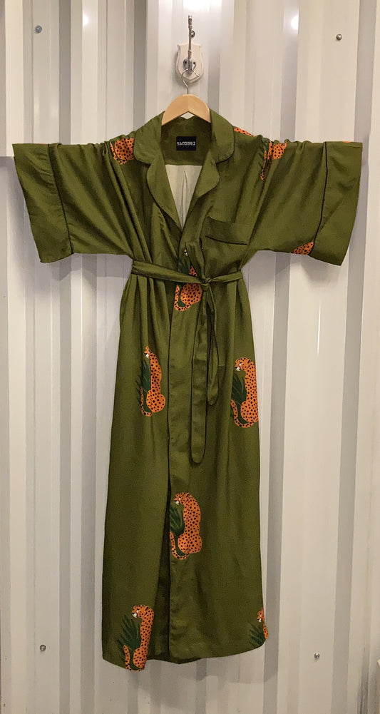 Robe Estampado - Leopardo - Verde