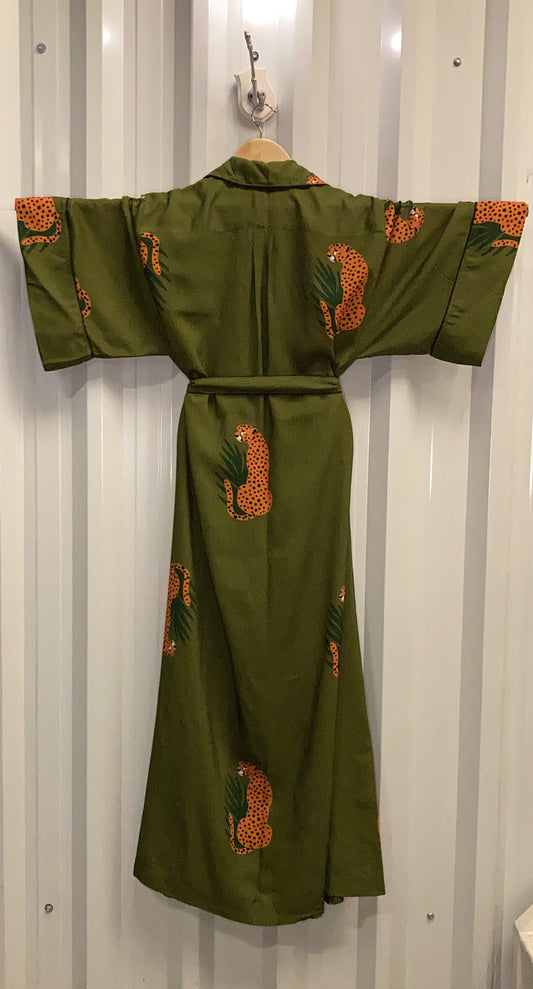 Robe Estampado - Leopardo - Verde